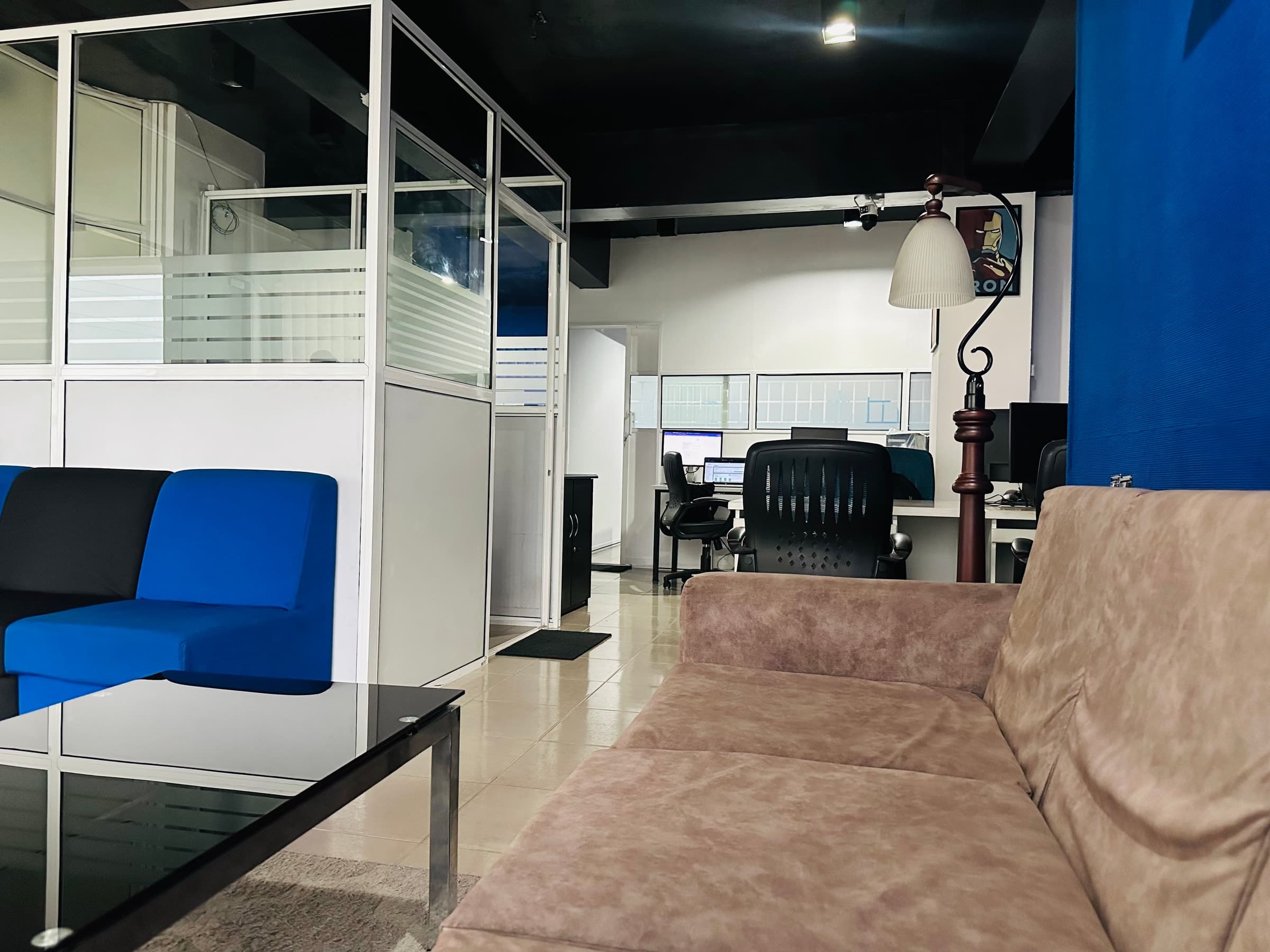 Builtapps office lounge overlooking the workspace